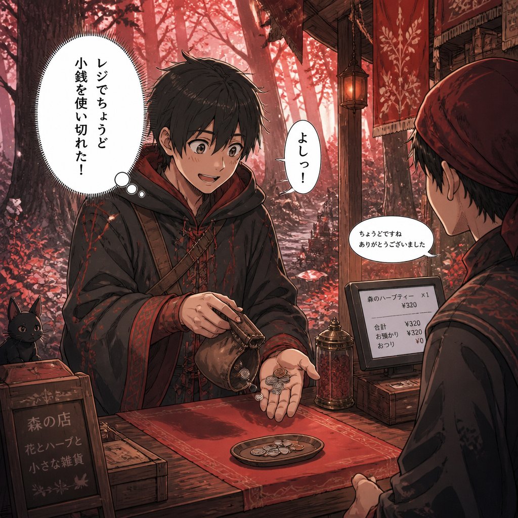 レジでちょうど小銭を使い切れた