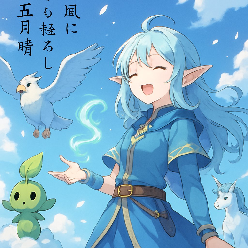 から風に　憂も軽ろし　五月晴