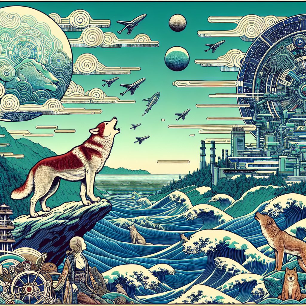 犬吠の　銀世界かな　海原や