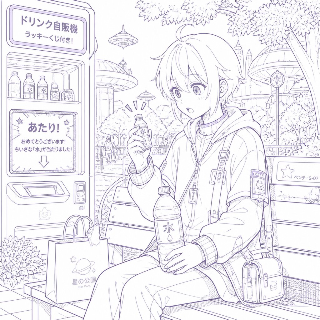 水を買ったら小っちゃい水が当たった