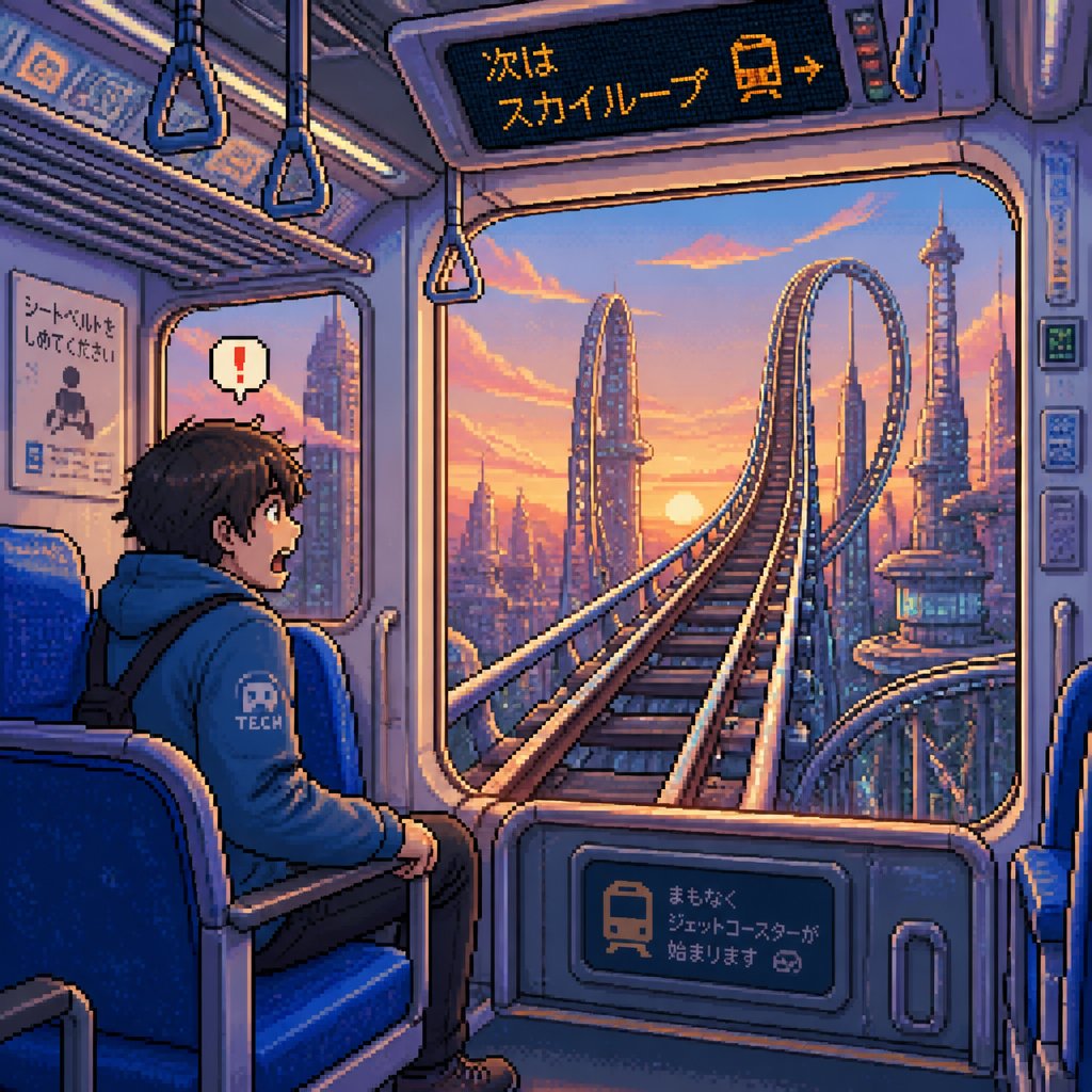 電車で座ったらジェットコースターが始まった