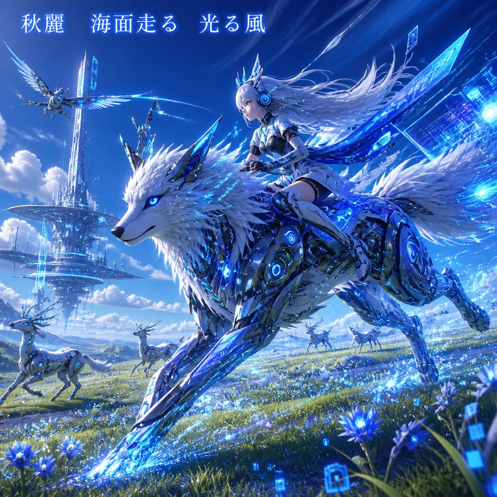 秋麗　海面走る　光る風