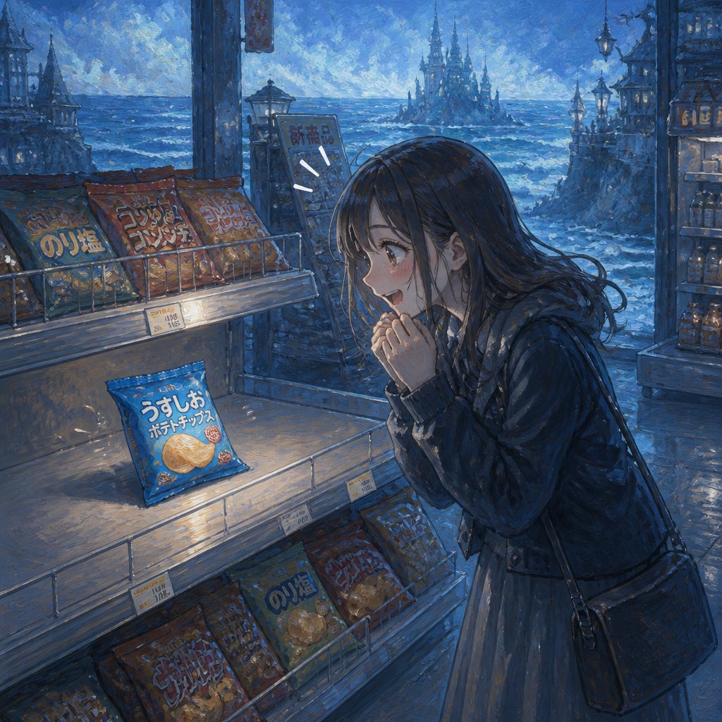コンビニで好きなお菓子が最後の一個だった