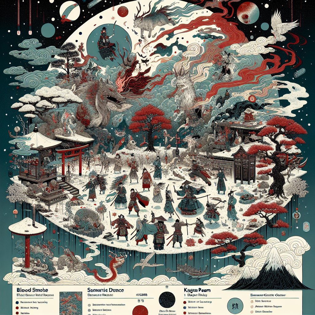 血煙や　侍の舞う　神楽かな