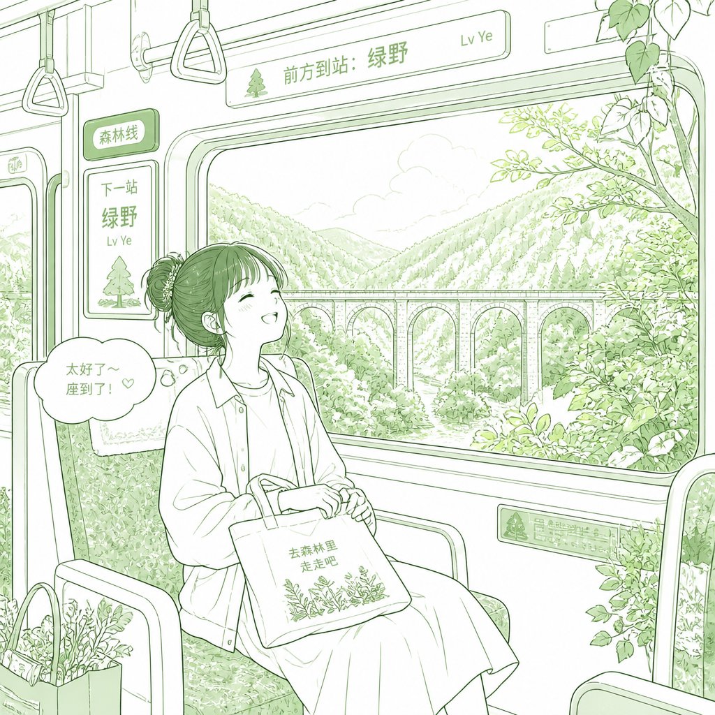 電車で座れた
