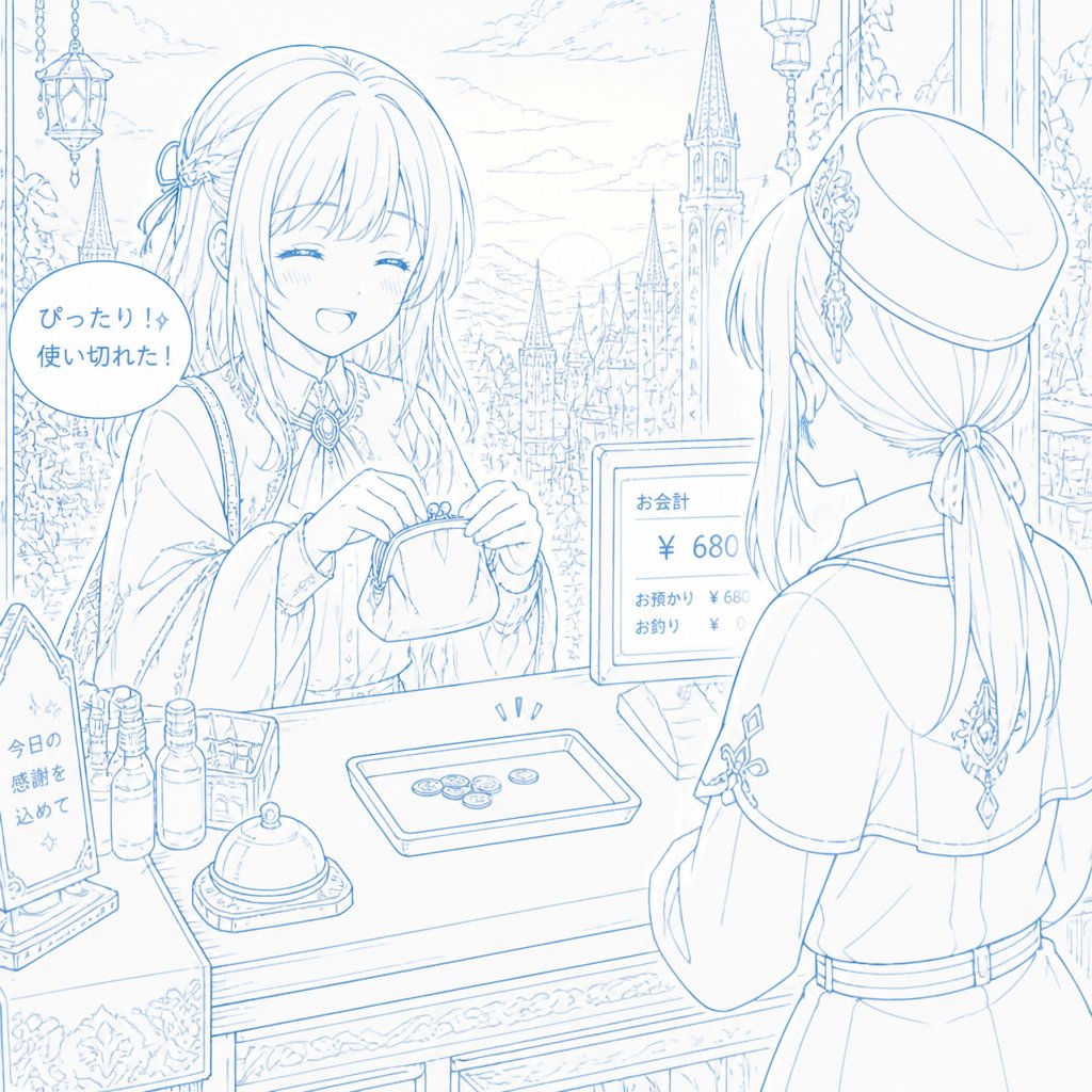 レジでちょうど小銭を使い切れた