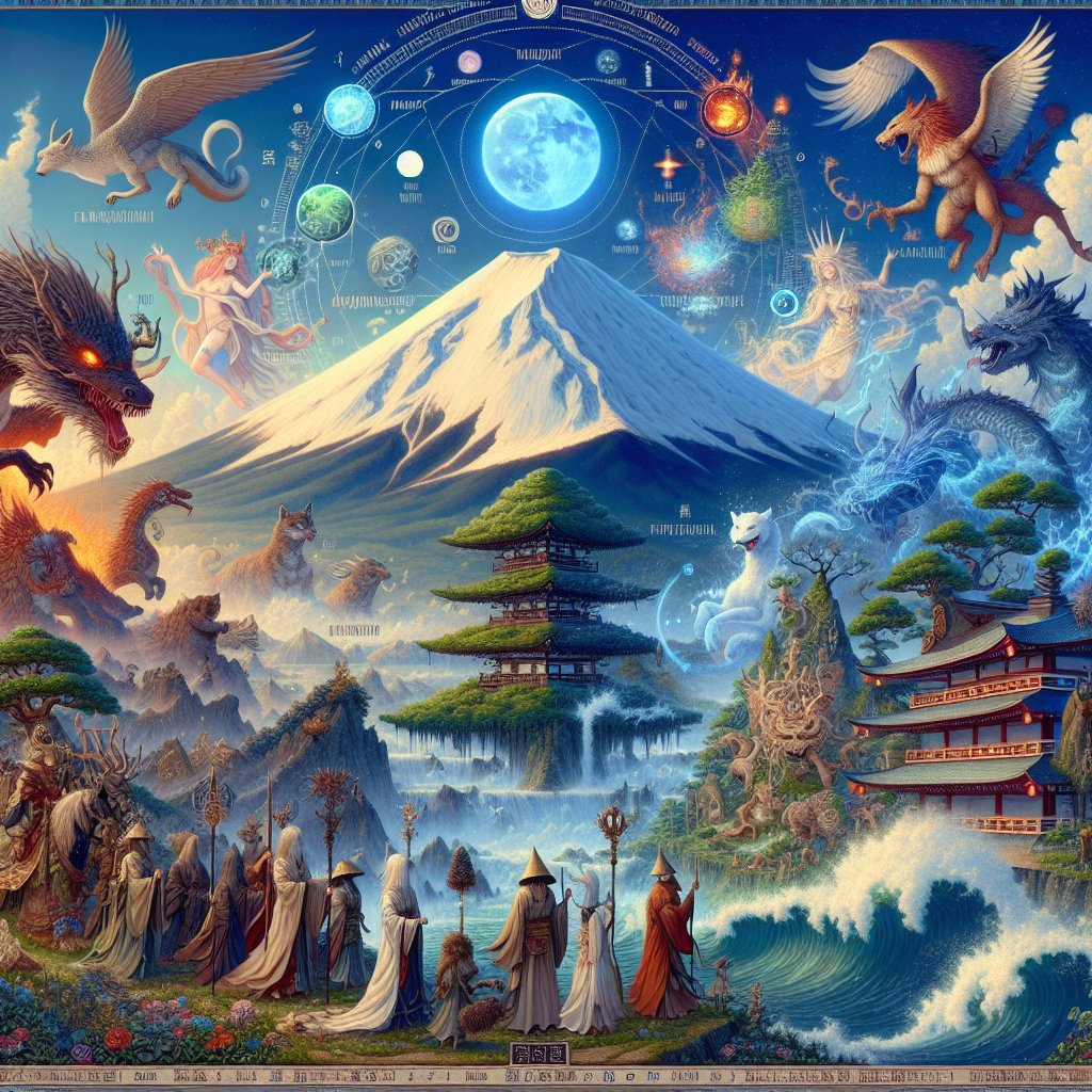 月冴ゆる　朧に見えし　富士の峰