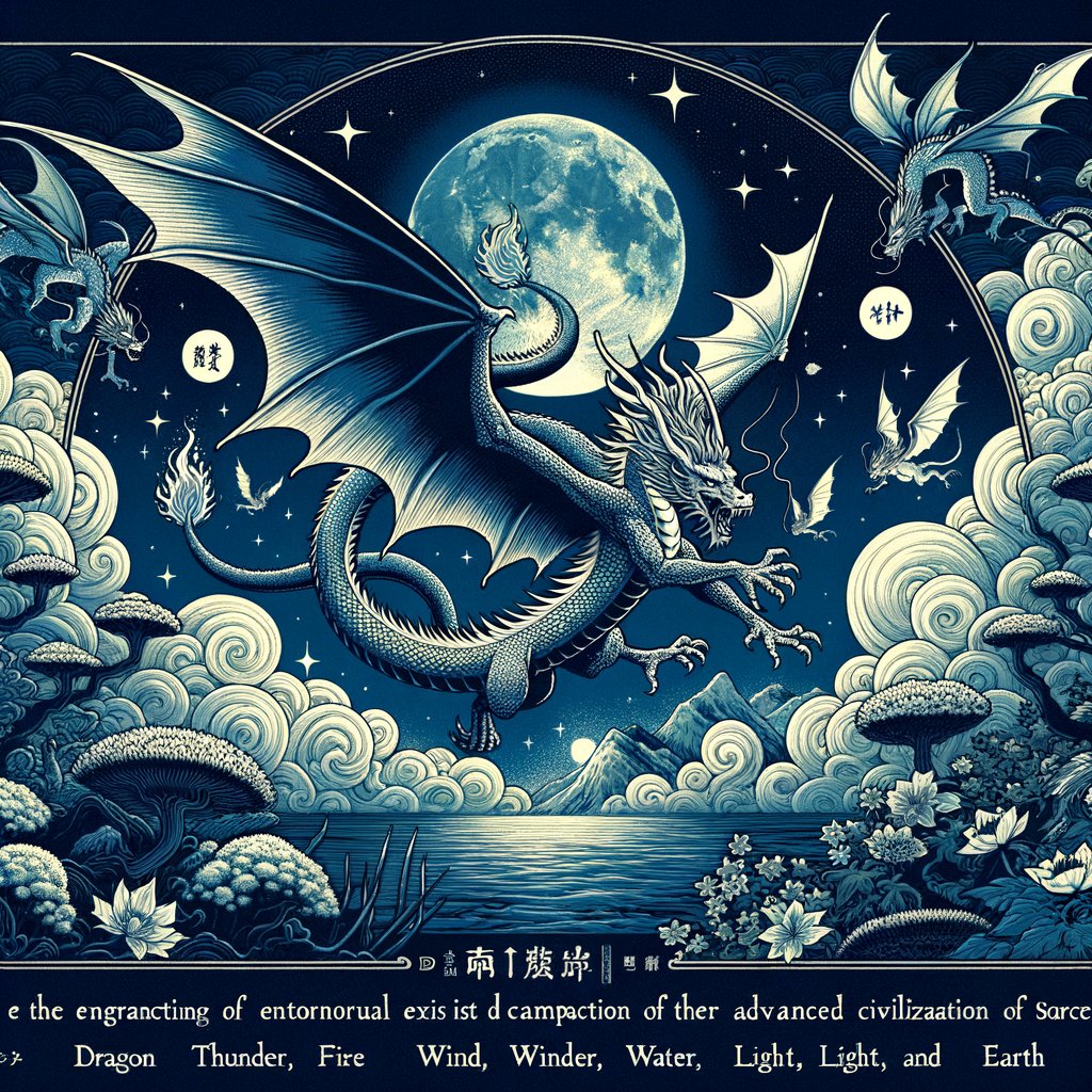 青空を羽ばたくドラゴン