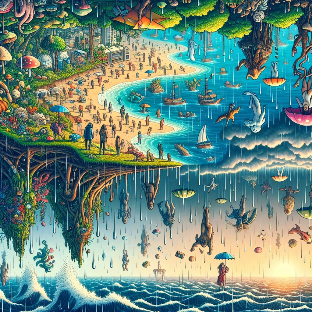 天地をひっくり返したような大雨