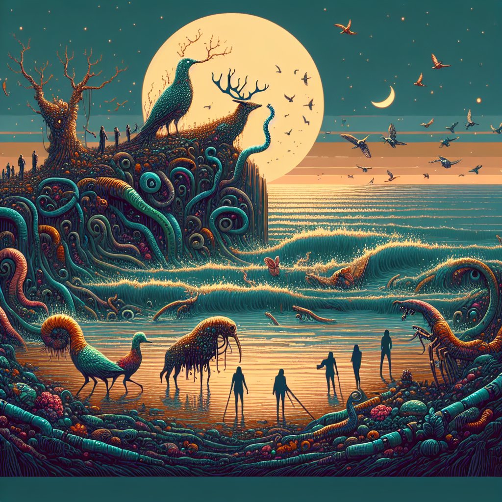 おもむろな　朧月夜や　ミミズ鳴く