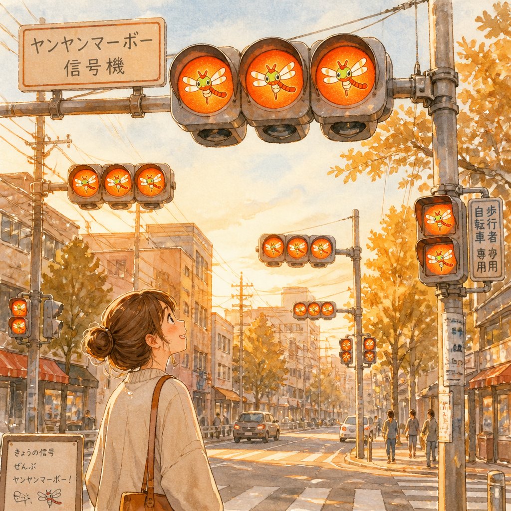信号が全部ヤンヤンマーボーだった
